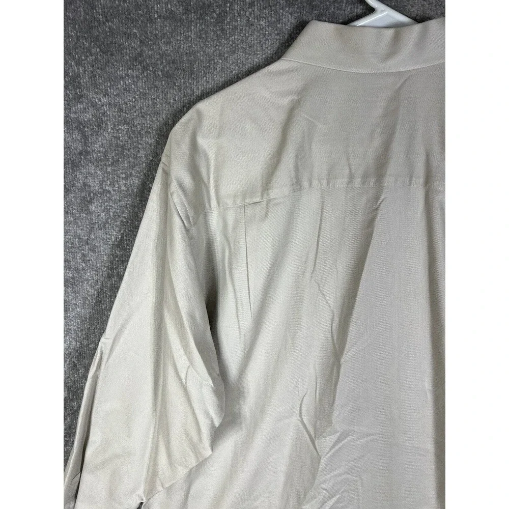 Geoffrey‎ Beene Stain Repellent Button Up Dress Shirt Mens XL Chest Pocket